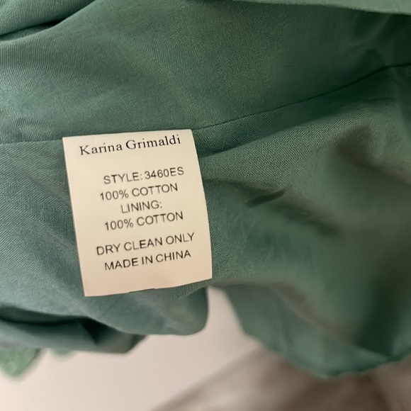 Karina Grimaldi  Irina Eyelet Mini Dress in Sage - Picture 6 of 6